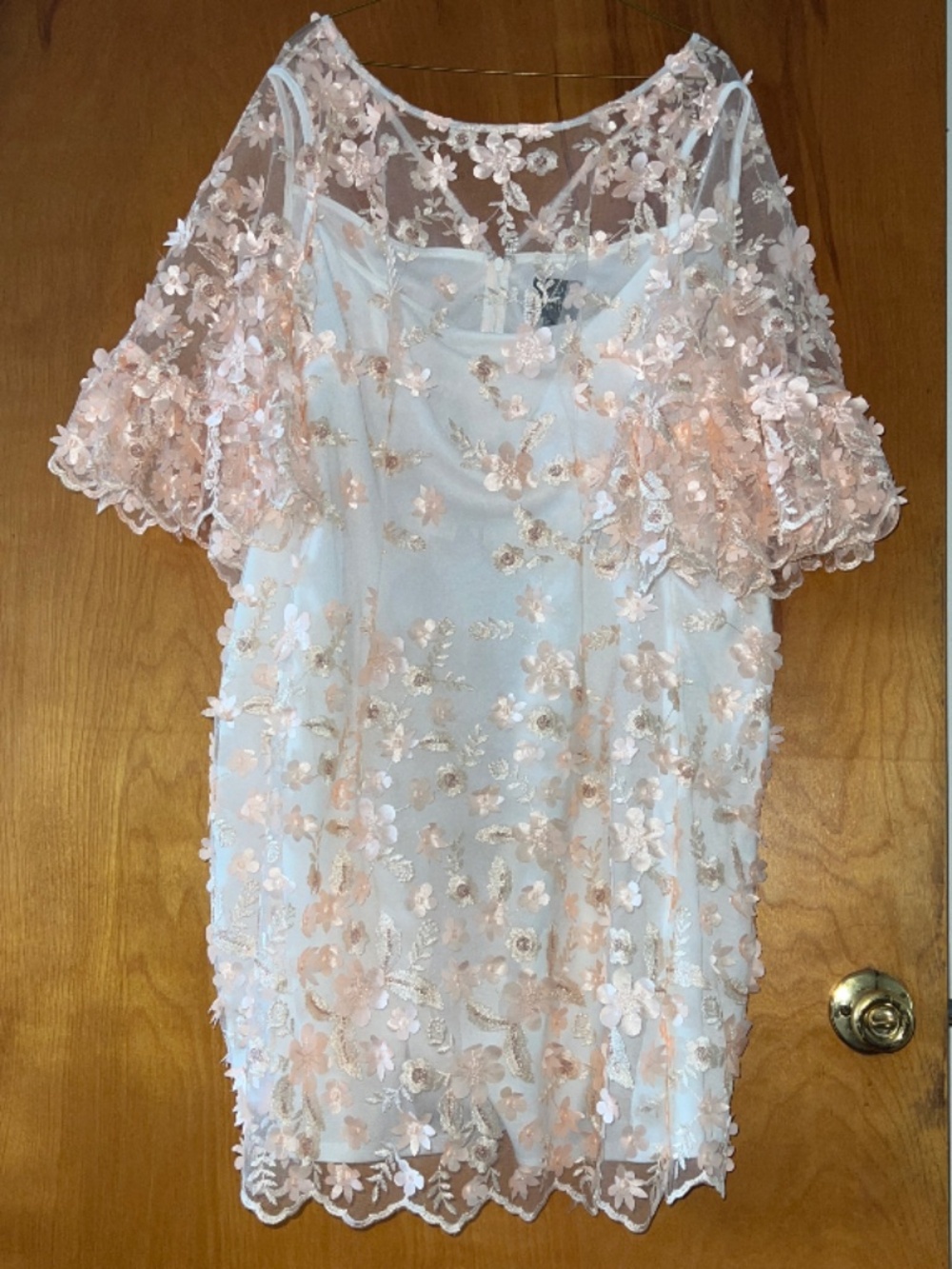 Adrianna Papell 3D Floral Embroidered Sheath Dress